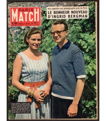 Paris Match Magazine N°484 - July 19, 1958 with Ingrid Bergman