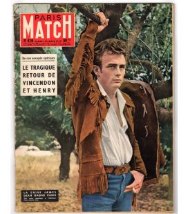 Paris Match N°416 - 30 mars 1957 - Magazine français avec James Dean