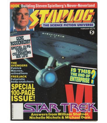 Starlog N°175 - Février 1992 - Magazine américain avec Star Trek