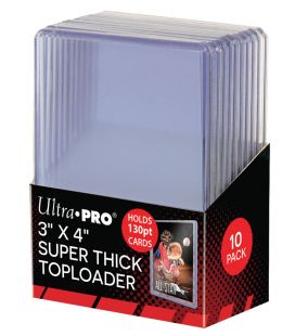 Plastique de protection 3" x 4" de 130PT - Paquet de 10 - Ultra Pro