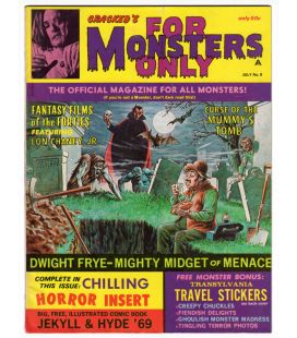 For Monsters Only N°8 - Juillet 1969 - Ancien magazine américain avec Dracula