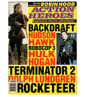 Action Heroes N°5 - 1991 - Magazine américain avec Arnold Schwarzenegger et Kevin Costner