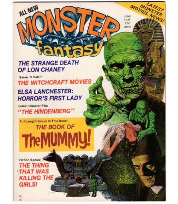 Monsters Fantasy Magazine N°2 - June 1975 - Vintage US Magazine with The Mummy