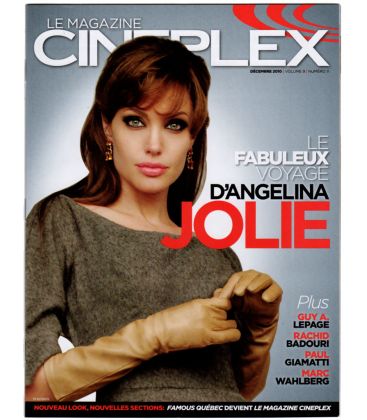 Cineplex - Décembre 2010 - Magazine Québécois avec Angelina Jolie