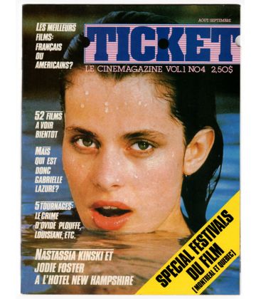 Ticket Magazine - Vintage August 1983 issue with Nastassja Kinski