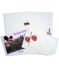 Disneyland - Lot with Postcard, Lette Paper and Envelope