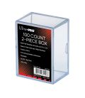 2-Piece 100 Count Clear Card Storage Box - Ultra-Pro