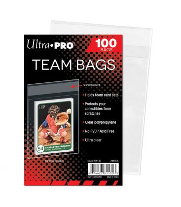 Team Bags Resealable Sleeves - Ultra Pro - Pack of 100