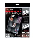 Pages pour 18 cartes de collection - Ultra-Pro - Paquet de 25
