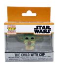 Star Wars The Mandalorian - Baby Yoda with cup - Pocket Pop Keychain