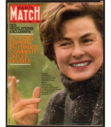 Paris Match N°714 - 15 décembre 1962 - Magazine français avec Ingrid Bergman
