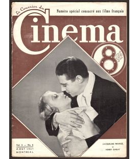Le Courrier du Cinéma - Août 1937 - Magazine Québécois avec Jacqueline Francel