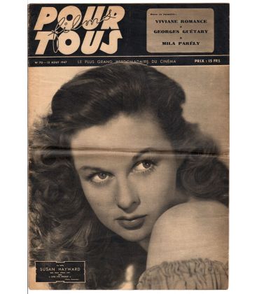 Films pour tous newspaper N°70 - August 12, 1947 with Susan Hayward