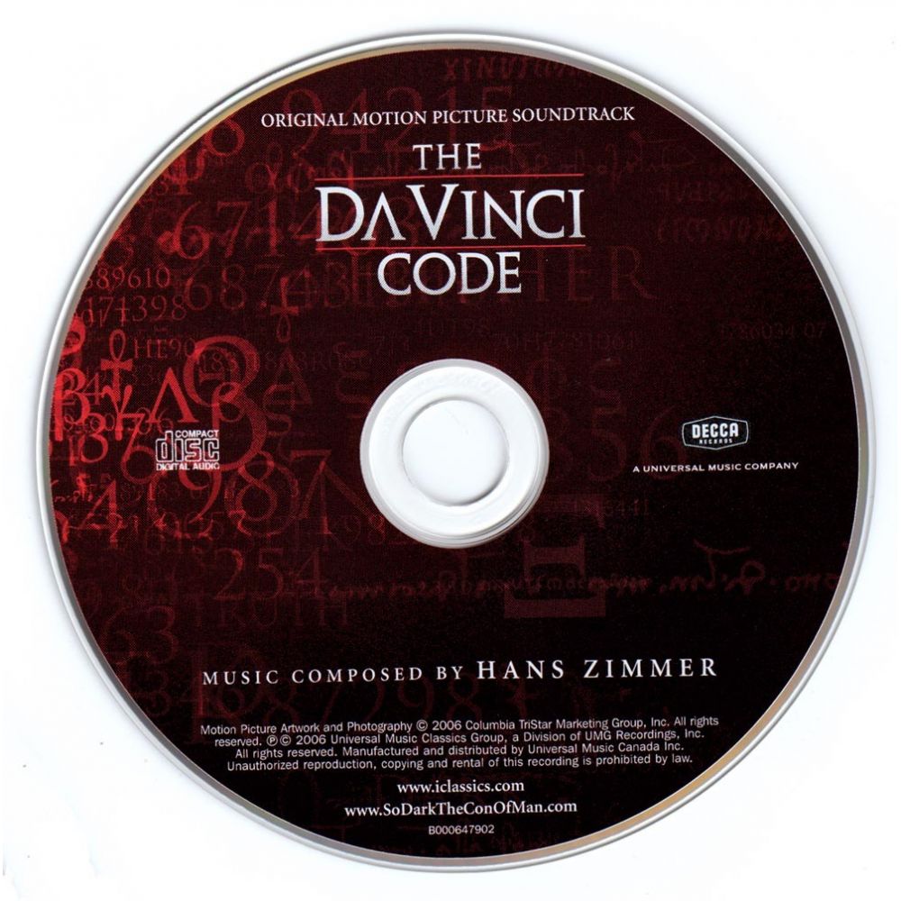 The Da Vinci Code - Soundtrack - CD - Cinéma Passion