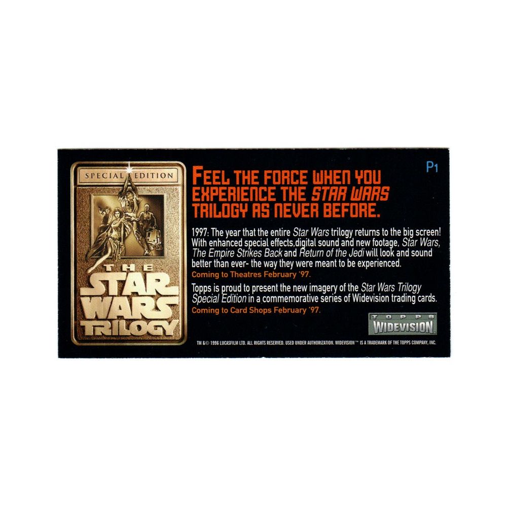 Star Wars Trilogy Special Edition - Promo Card P1 - Cinéma Passion