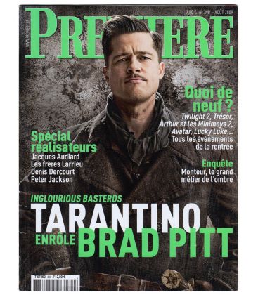 Première Magazine N°390 - August 2009 with Brad Pitt