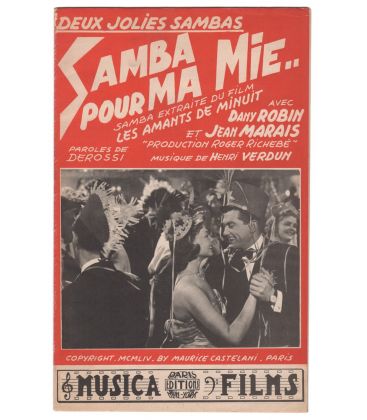 Les Amants de minuit and La Fugue de monsieur Perle - Vintage Sheet Music