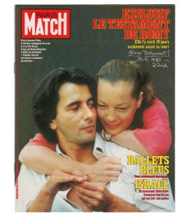 Paris Match N°1 - 29 octobre 1982 - Ancien magazine français avec Romy Schneider