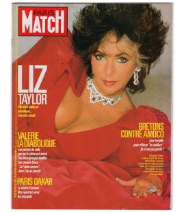 Paris Match Magazine N°2018 - January 29, 1988 issue with Elizabeth Taylor
