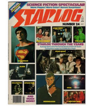 Starlog N°24 - Juillet 1979 - Ancien magazine américain avec Superman et Star Wars