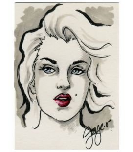 Marilyn Monroe - Trading Cards - Sketch B by Connie Persampieri