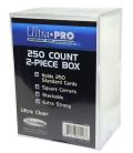 2-Piece 250 Count Clear Card Storage Box - Ultra-Pro