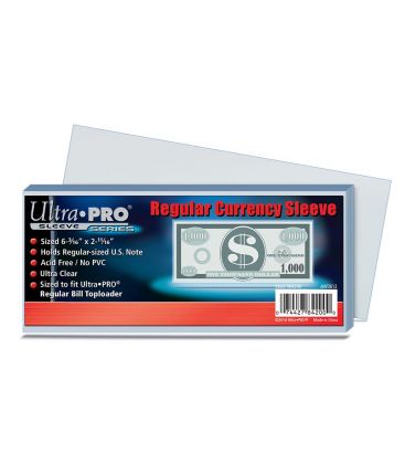 Regular Currency Sleeves - Ultra Pro - Pack of 100