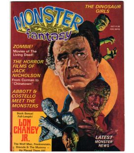Monsters Fantasy Vol. 1 N°4 - Octobre 1975 - Ancien magazine américain avec Lon Chaney Jr.