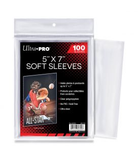 5" x 7" Soft Sleeves - Ultra Pro - Pack of 100