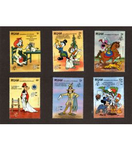 Disney - Set of 6 stamps from Bequia - Philex France 1989