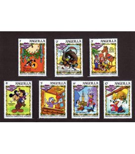 Disney - Set of 7 stamps from Anguilla - Dickens' Christmas Stories