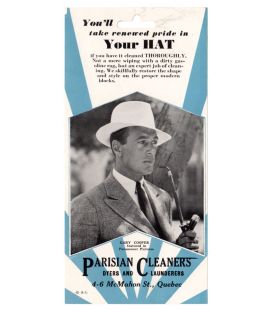 Gary Cooper - Vintage Original Advertisement for Parisian Cleaners laudrette