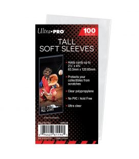2.5" x 4.75" Tall Card Soft Sleeves - Ultra Pro - Pack of 100